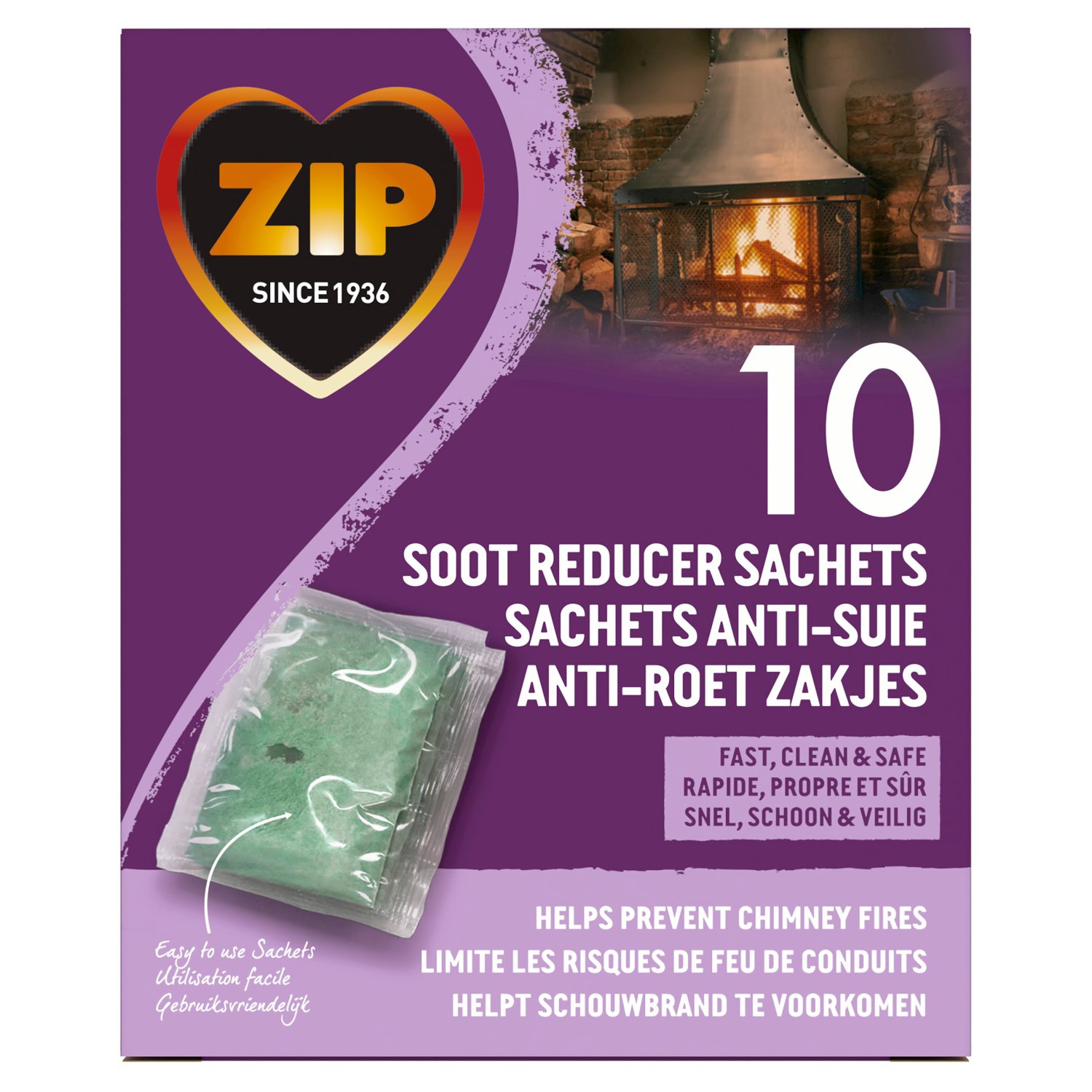 Zip Soot Reducer Sachets 10 Pack (1 Piece)