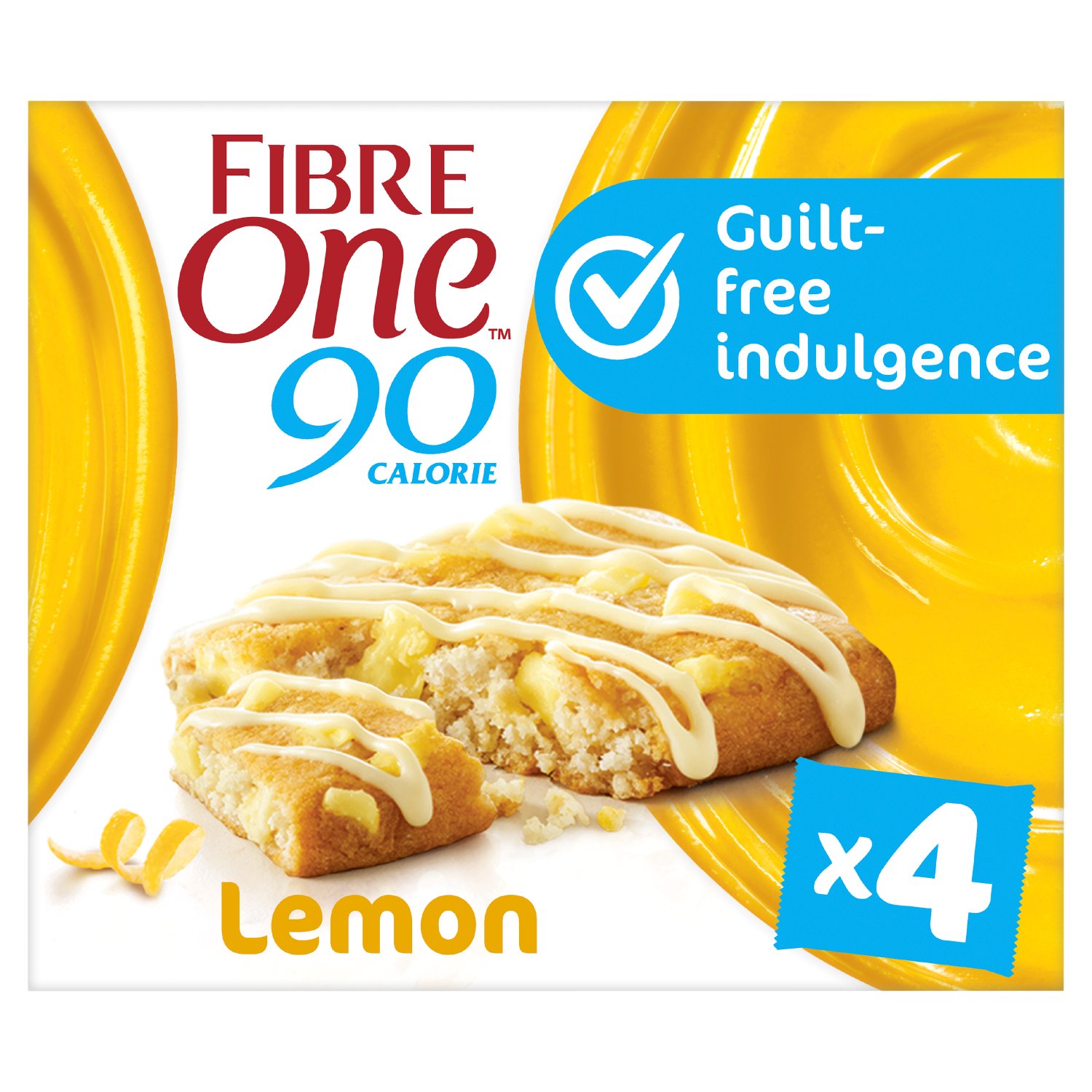 Fibre One Lemon Drizzle Squares 4 Pack (24 g)