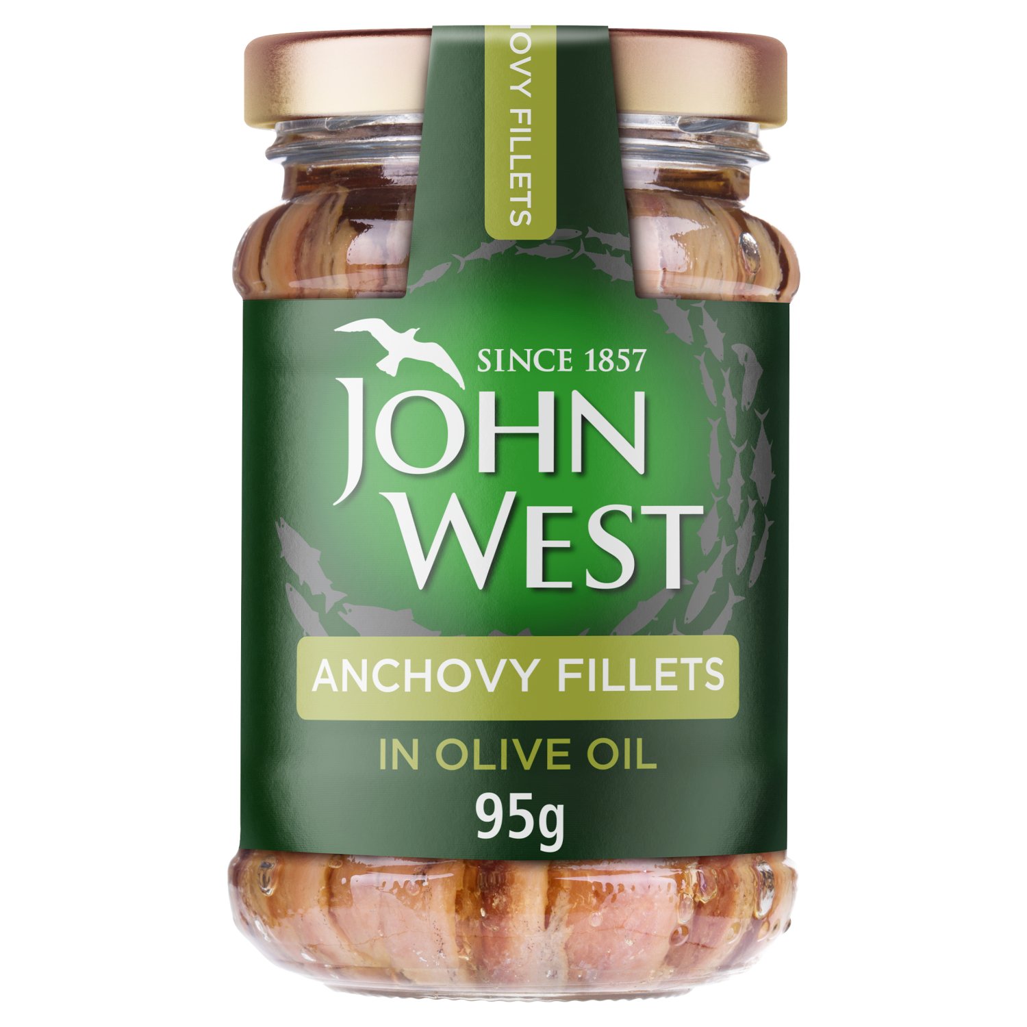 John West Anchovy Fillets in Olive Oil Jar (95 g)