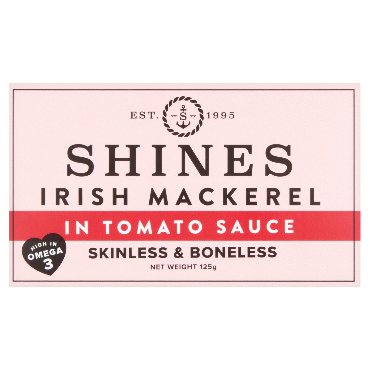 Shines Irish Mackerel Skinless & Boneless in Tomato Sauce (125 g)