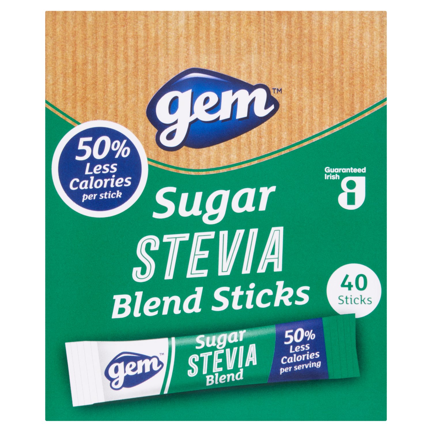 Gem Stevia Blend Sugar Sticks (40 Piece)