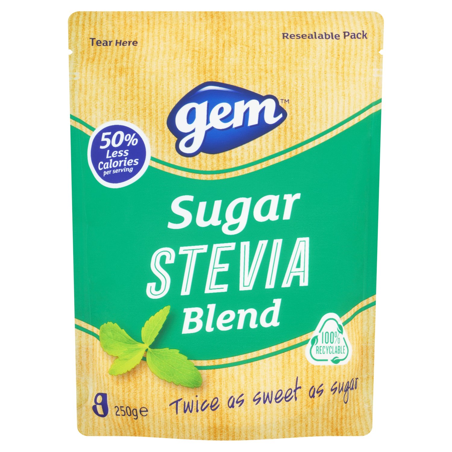 Gem Stevia Blend Sugar Pack (250 g)