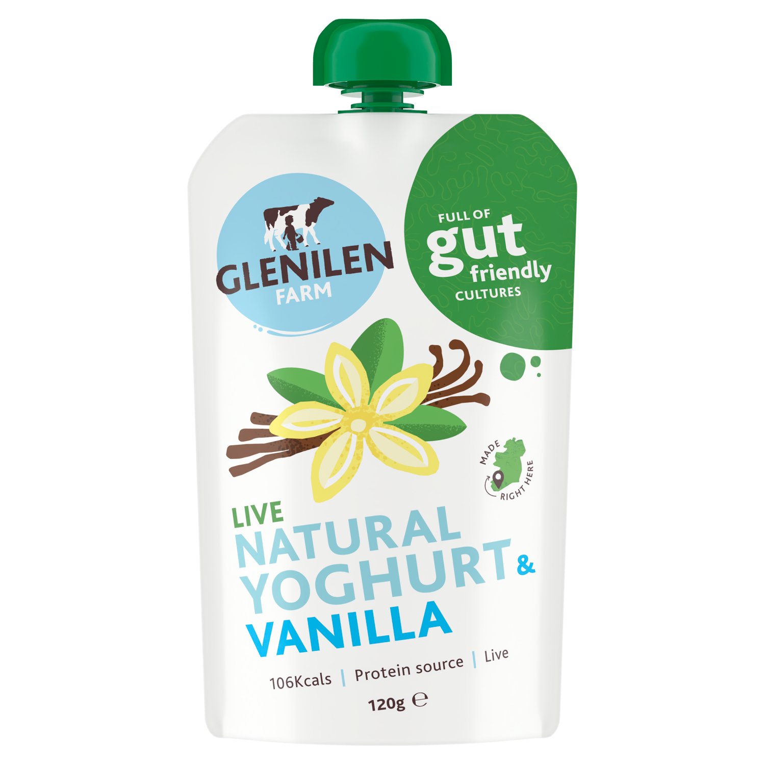 Glenilen Farm Vanilla Natural Yoghurt Pouch (120 g)