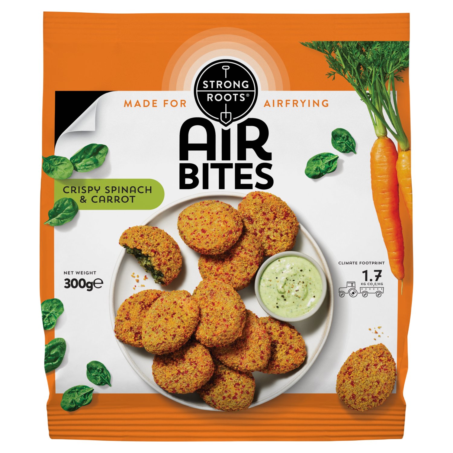 Strong Roots Crispy Spinach & Carrot Air Bites (300 g)