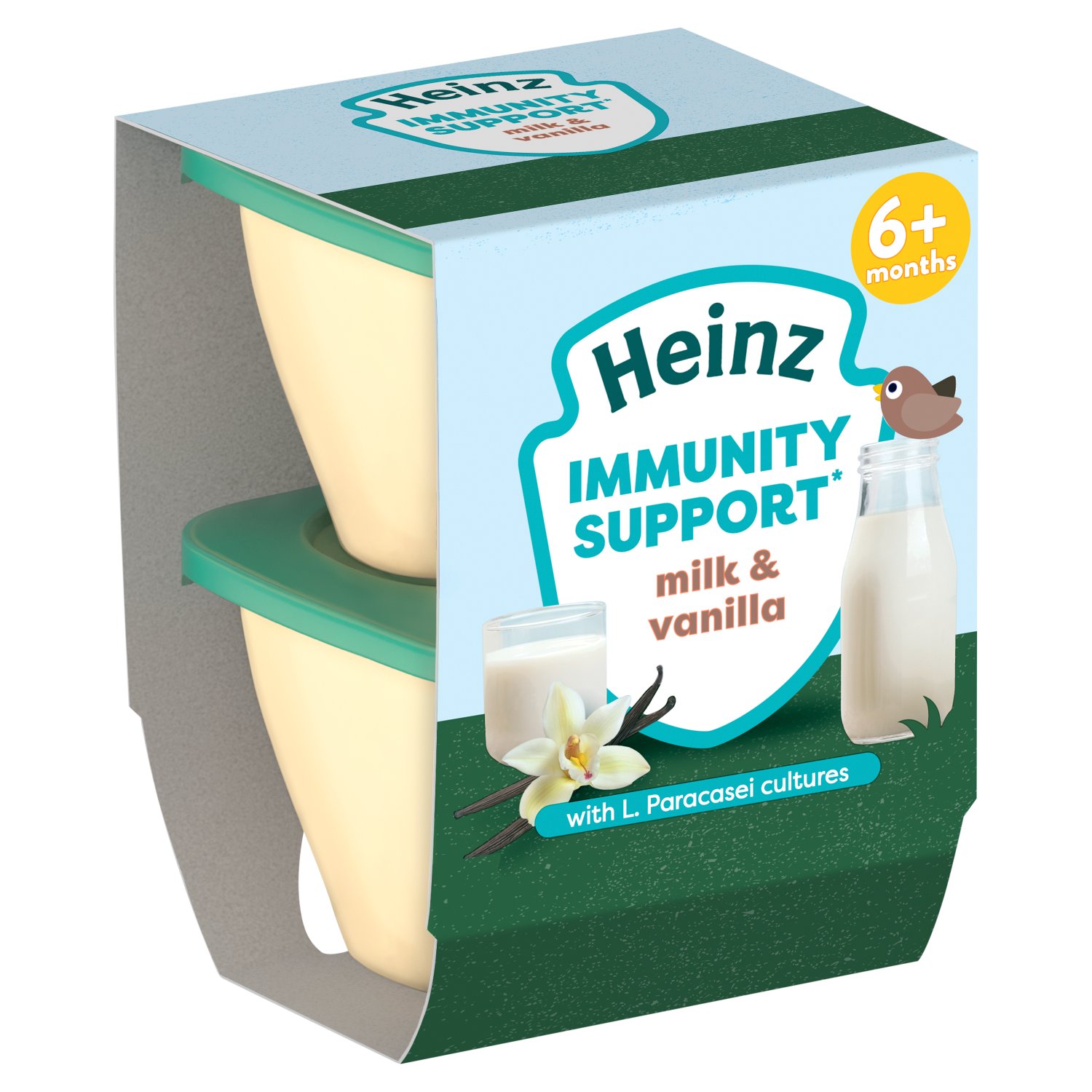 Heinz Immunity Support Milk & Vanilla Pots 6+ Months 2 Pack (100 g)