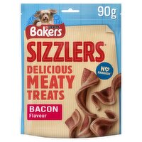 Bakers Sizzlers Meaty Treats with Bacon Dog Treats (90 g)