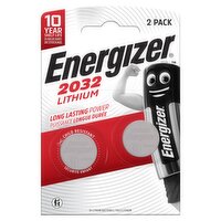 Energizer Lithium Coin Batteries CR2032 (2 Piece)