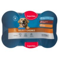 SuperValu Select Chunks Variety Dog Food 6 Pack (400 g)