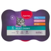 SuperValu Select Chunks Variety Cat Food Cans 6 Pack (400 g)