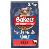 Bakers Meaty Meals Beef Dry Dog Food (2.7 kg)