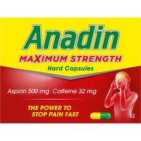 Anadin Maximum Strength Pain Relief Tablets (12 Piece) (12 Piece)