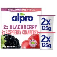 Alpro Raspberry Cranberry & Blackberry Yogurt Alternative 4 Pack (125 g)