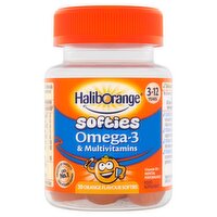 Haliborange Kids Omega-3 & Multivitamins Orange Softies   (30 Piece)