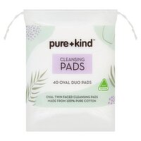 Pure + Kind Oval Twin Face Pads (40 Piece)