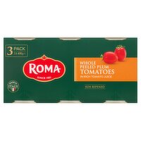 Roma Tomatoes Whole Peeled 3 Pack (400 g)