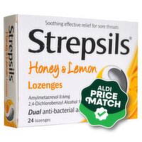 Strepsils Honey & Lemon Lozenges   (24 Piece)