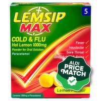 Lemsip Max Cold & Flu Lemon Sachets  (5 Piece)