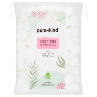 Pure + Kind Cotton Wool Balls (100 Piece)