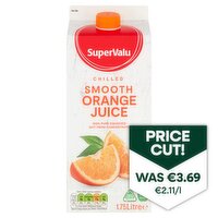 SuperValu Not From Concentrate Orange Juice Smooth (1.75 L)