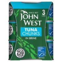 John West Tuna Chunks in Brine 3 Pack (145 g)