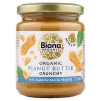 Biona Organic Crunchy Salted Peanut Butter (250 g)