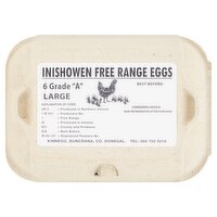 INISHOWEN FREE RANGE EGGS LARGE| 6PK (6 Pack)