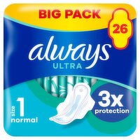 Always Ultra Sanitary Towels Size 1  (26 Piece)