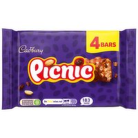 Cadbury Picnic Chocolate Bars 4 Pack  (38 g)