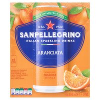 San Pellegrino Orange Sparkling Can 6 Pack (330 ml)