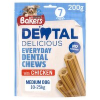 Bakers Dental Delicious with Chicken Medium Dog 7 Pack (200 g)