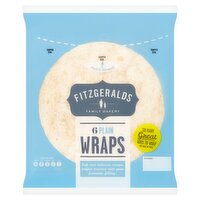 Fitzgeralds Plain Wraps 6 Pack (370 g)