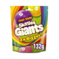 Skittles Crazy Sours Giants Pouch (132 g)