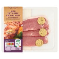SuperValu Fresh Irish Dry Cured Bacon Chops with Mustard Butter (384 g)