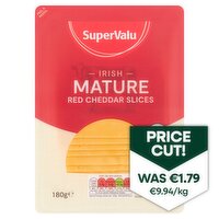 SuperValu Mature Red Cheddar Cheese Slices (180 g)