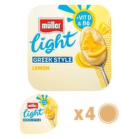 Muller Light Greek Style Lemon Yogurt 4 Pack (115 g)