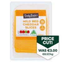 Daily Basics Mild Red Cheddar Slices (350 g)
