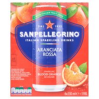 San Pellegrino Blood Orange Sparkling Can 6 Pack (330 ml)
