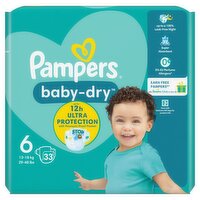 Pampers Baby-Dry Nappies Size 6 (33 Piece)