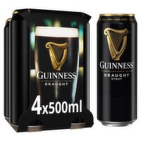 Guinness Draught Stout Can 4 Pack (500 ml)