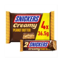 Snickers Creamy Peanut Butter Bars 4 Pack (36.5 g)