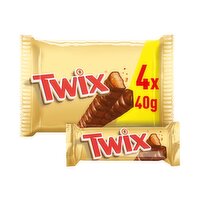 Twix 2 Finger Chocolate Biscuit Bars 4 Pack  (40 g)