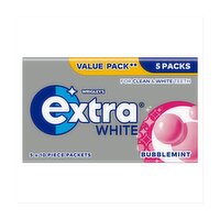 Wrigley's Extra White Bubblemint Gum 5 Pack (14 g)