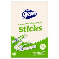 Gem Granulated Sugar Sticks (40 Piece)