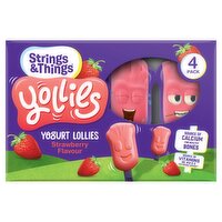 Strings & Things Yollies Yogurt Lollies Strawberry 4 Pack (100 g)