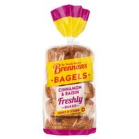 Brennans Cinnamon & Raisin Bagels 5 Pack  (450 g)