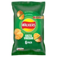 Walkers Salt & Vinegar Crisps 6 Pack (25 g)