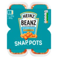 Heinz Beanz No Sugar Added 4 Snap Pots (800 g)