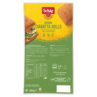 Schar Gluten Free Brown Ciabatta Rolls (200 g)