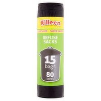 Killeen 80l Refuse Sacks (15 Piece)