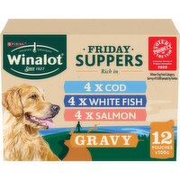 Winalot Friday Suppers Fish Chunks in Gravy Dog Food 12 Pack (100 g)